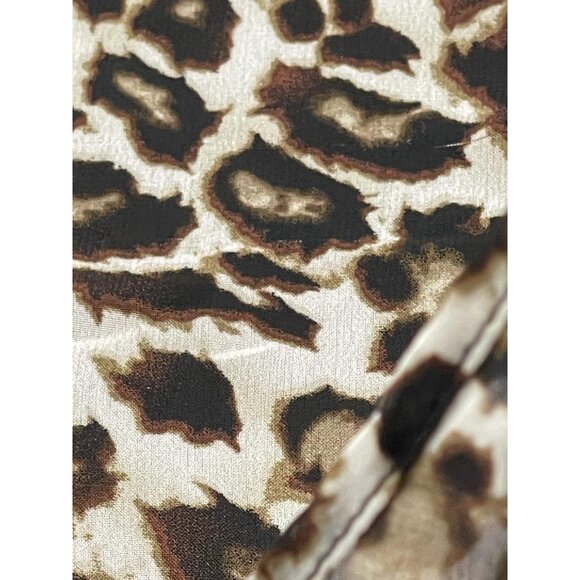 rue 21 short sleeve shirt animal print sheer button down tie waist small READ - Picture 8 of 9